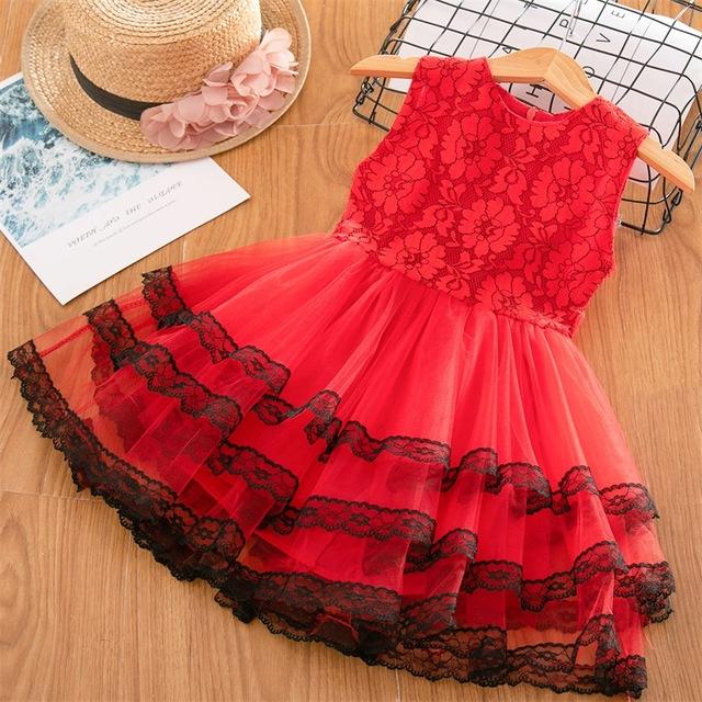 Girls Dresses Fashion Girl Dress Lace Floral Design Baby Girls Dress