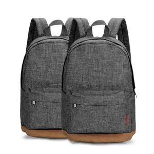 TINYAT Men Male Canvas Backpack Gray Casual Rucksacks 15inch Laptop Backpacks