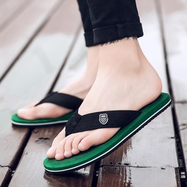 Korean big size Tide Slippers Men Non-slip Cool Flip-Flops