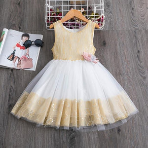 Kids Dresses For Girls Long Sleeve Deer Snowflake Print Dress