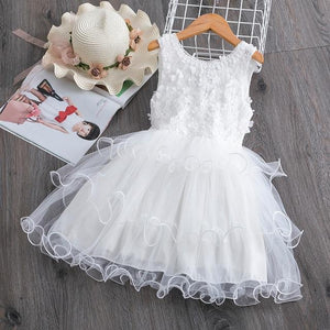 Kids Dresses For Girls Long Sleeve Deer Snowflake Print Dress