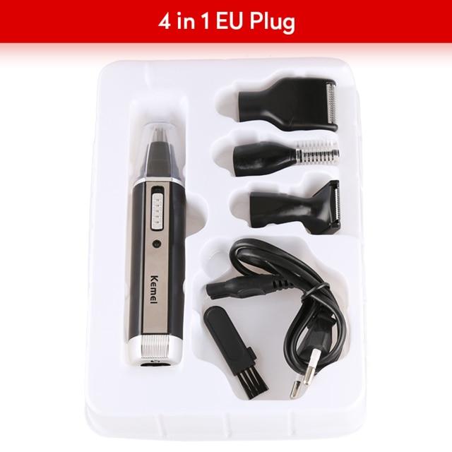 4 in 1 Rechargeable Men Electric Nose Ear Hair Trimmer