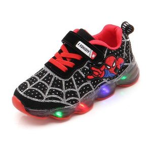 1-14 Years Old Luminous Sneakers Boy Girl Cartoon LED Light Up Shoes