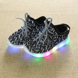 1-14 Years Old Luminous Sneakers Boy Girl Cartoon LED Light Up Shoes