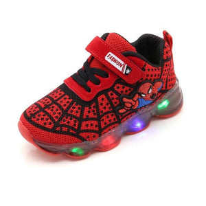 1-14 Years Old Luminous Sneakers Boy Girl Cartoon LED Light Up Shoes