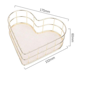 Nordic Rose Gold Metal Wire Storage Basket Office Desktop Sundries Makeup Brushes Holder Table Cosmetics Organizer Iron Basket