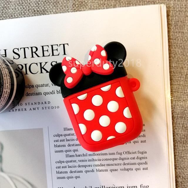 For Airpods 2 Case Silicone Stitch Cartoon Cover case for air pods Cute Earphone Case 3D Headphone case for Earpods Accessories