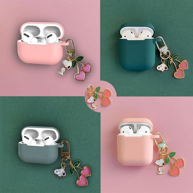 Cute Cherry Dog Silicone Case for Apple Airpods Pro Case Air pods Accessories Bluetooth Earphone Headphone Protective Cover