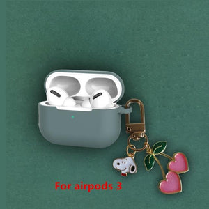 Cute Cherry Dog Silicone Case for Apple Airpods Pro Case Air pods Accessories Bluetooth Earphone Headphone Protective Cover