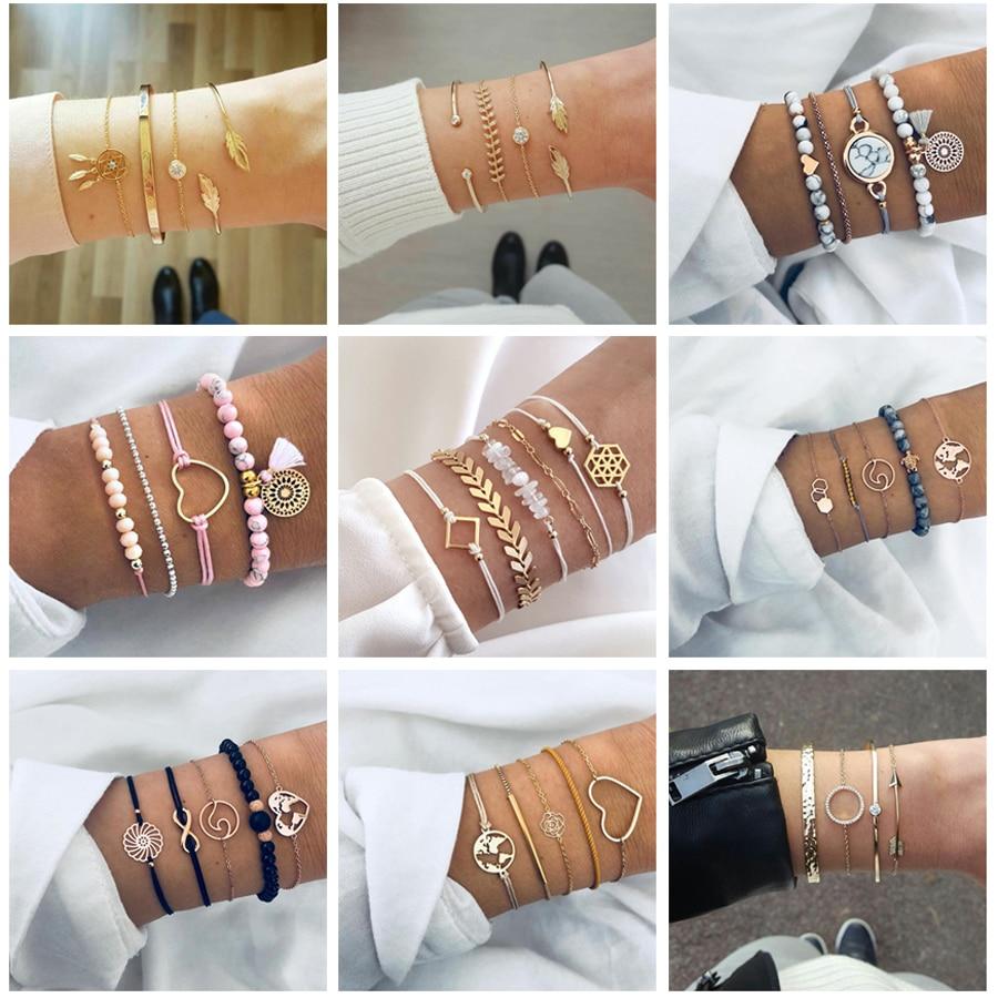 30 Style Bohemian Heart Tassel Bracelets