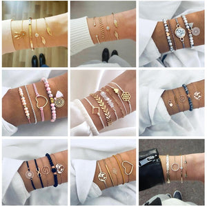 30 Style Bohemian Heart Tassel Bracelets