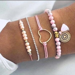 30 Style Bohemian Heart Tassel Bracelets