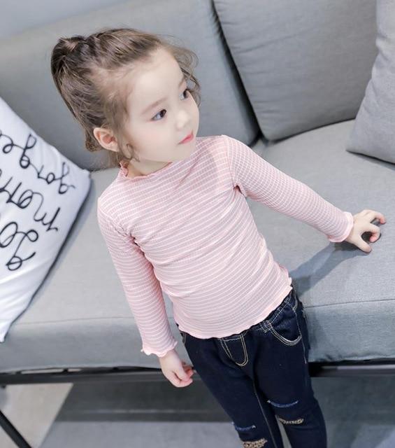 Spring Autumn Girls T Shirt Cotton Tops For Kids Cartoon Children Shirts