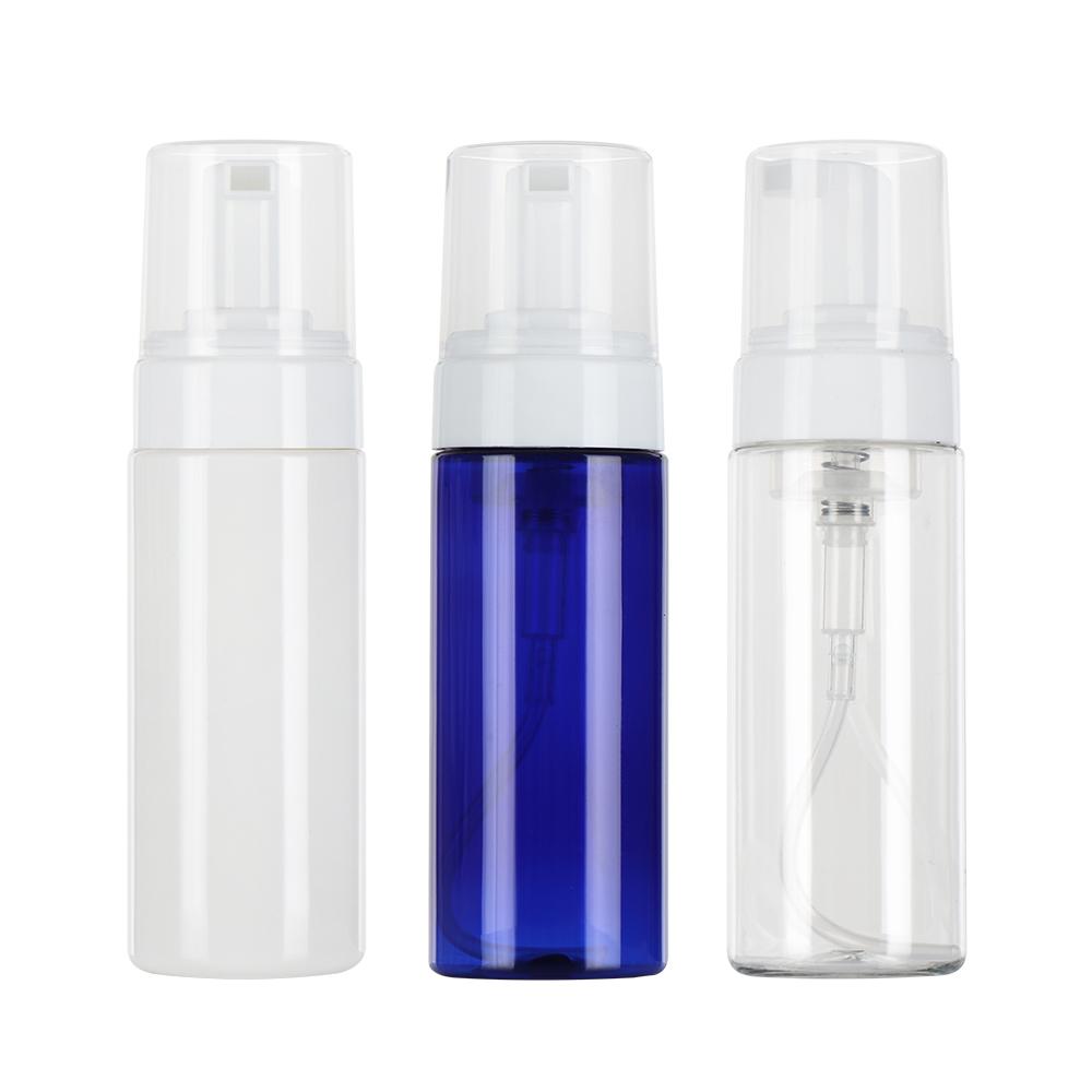 50/ 80 / 100 / 150 ML Clear Blue Foaming Bottle Liquid Soap Whipped Mousse Points Bottling Shampoo Lotion Shower Gel Foam Pump