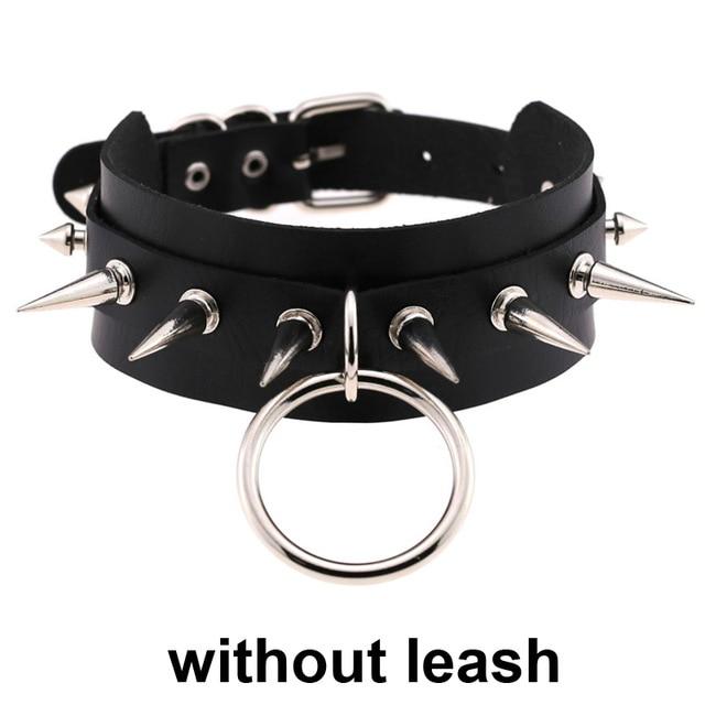 punk Choker Collar  leather choker Bondage cosplay Goth jewelry