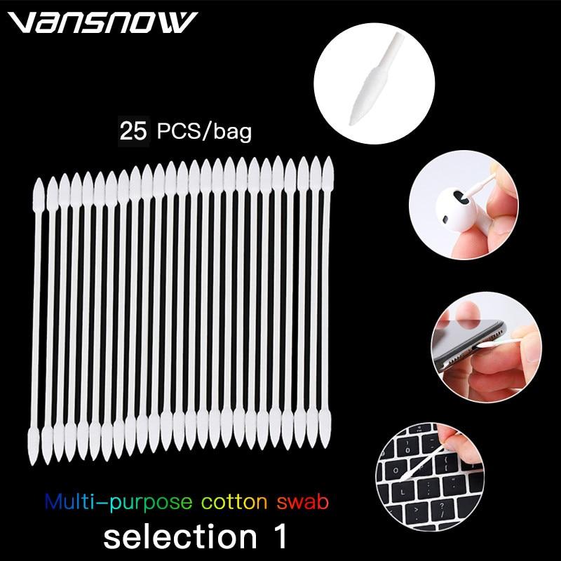 25PCS Cotton Disposable Swab For Airpods Airpod Case Cleaning Tool For AirPods Pro Earphone Phone Charge Port For AirpodsCleaner