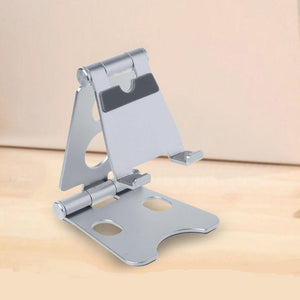 Aluminium Alloy Dual Foldable Desktop Rotary Tablet Stand Mobile Phone Holder Mount Bracket for iPhone for iPad for Cellphones