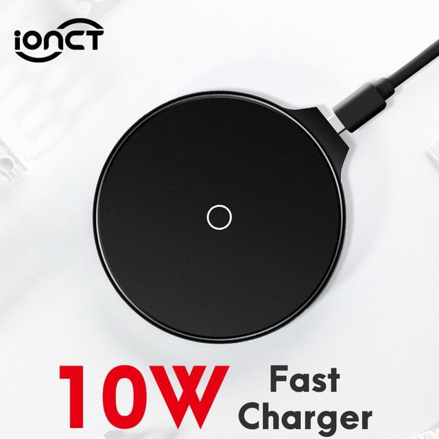 iONCT QI Wireless Charger For iPhone X 8 Plus XR XS Max For Samsung S8 S9 For Huawei Xiaomi Charging Charger Wireless Pad Dock