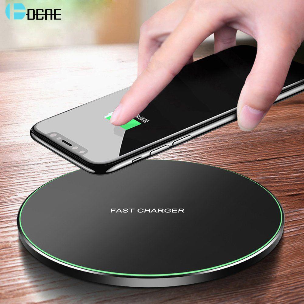 DCAE Qi Wireless Charger For iPhone 11 Pro 8 X XR XS Max QC 3.0 10W Fast Wireless Charging for Samsung S10 S9 S8 USB Charger Pad