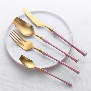 Stainless Steel Cutlery Set Gold Dinnerware Set Western Food Cutlery