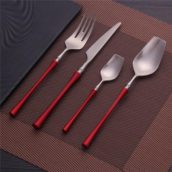 Stainless Steel Cutlery Set Gold Dinnerware Set Western Food Cutlery