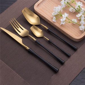 Stainless Steel Cutlery Set Gold Dinnerware Set Western Food Cutlery