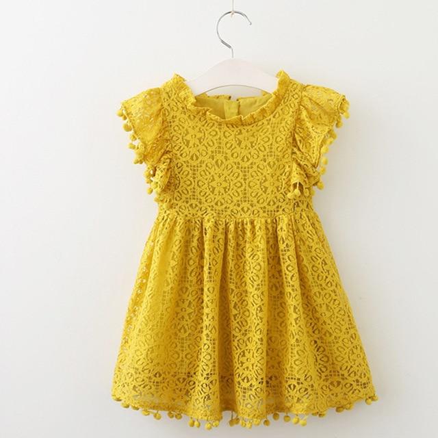 Girls Dresses Fashion Girl Dress Lace Floral Design Baby Girls Dress