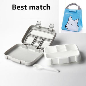 MICCK Portable Lunch Box For Kids With Compartment New Cartoon Microwavable Bento Box Leakproof Food Container Gift Tableware