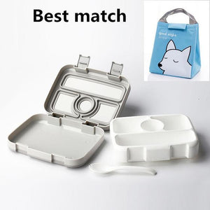 MICCK Portable Lunch Box For Kids With Compartment New Cartoon Microwavable Bento Box Leakproof Food Container Gift Tableware