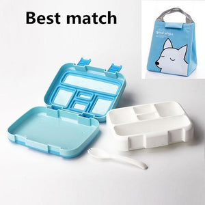 MICCK Portable Lunch Box For Kids With Compartment New Cartoon Microwavable Bento Box Leakproof Food Container Gift Tableware