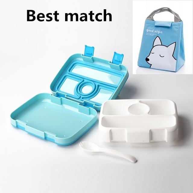 MICCK Portable Lunch Box For Kids With Compartment New Cartoon Microwavable Bento Box Leakproof Food Container Gift Tableware