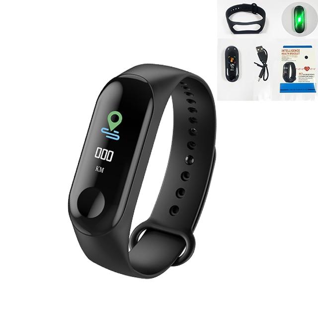 M3 Smart Band Fitness Tracker Smart Bracelet Heart Rate Monitor Watches Waterproof Sport Wristband For Men Women Smartband