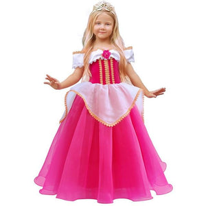 5 6 7 8 9 10 Years Girls Dress Halloween Cosplay Sleeping Beauty Princess Dresses