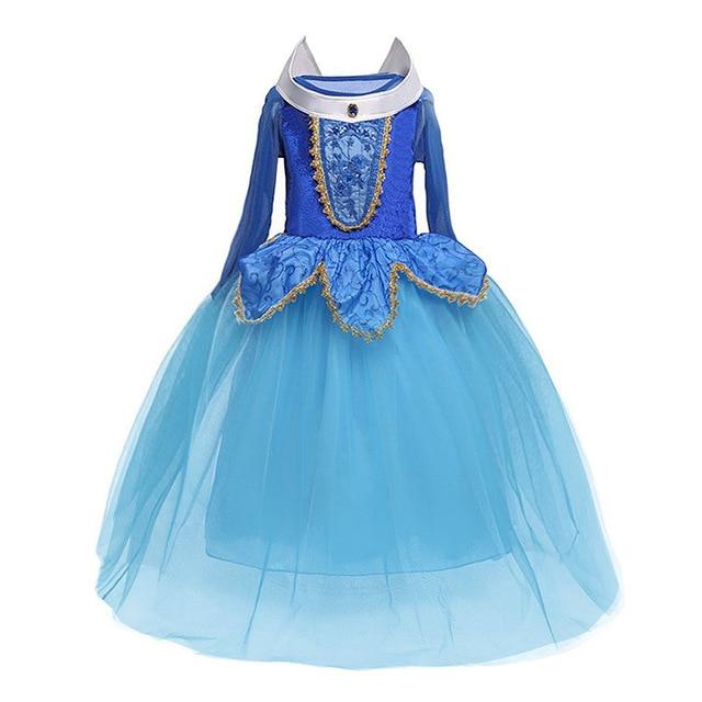 5 6 7 8 9 10 Years Girls Dress Halloween Cosplay Sleeping Beauty Princess Dresses