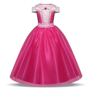 5 6 7 8 9 10 Years Girls Dress Halloween Cosplay Sleeping Beauty Princess Dresses