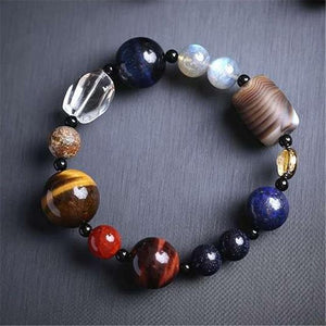 Eight Planets Bead Bracelet Men Natural Stone Universe Yoga Solar Chakra Bracelet