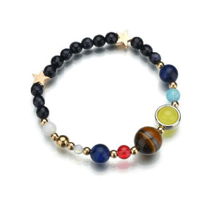 Eight Planets Bead Bracelet Men Natural Stone Universe Yoga Solar Chakra Bracelet