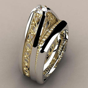 Mechanical Gear Wheel Men Ring Silver Color Punk Wedding Band Finger Ring