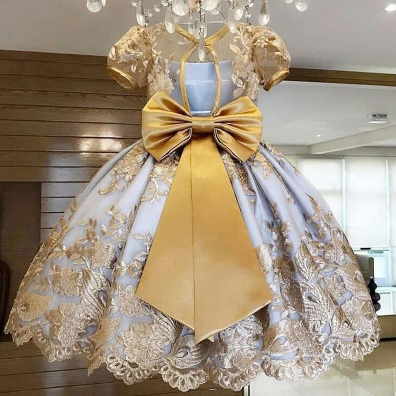 Girls Dress Elegant New Year Princess Children Party Dress