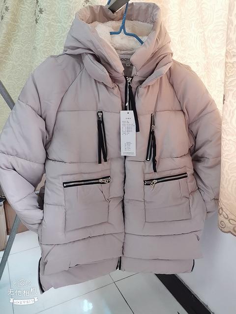 Shipp within 12hours Winter Cotton Coat Women Plus Size M-5XL Zipper Big Pocket Armygreen Outwear Jacket Hooded Thick Warm Parka