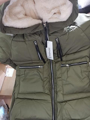 Shipp within 12hours Winter Cotton Coat Women Plus Size M-5XL Zipper Big Pocket Armygreen Outwear Jacket Hooded Thick Warm Parka