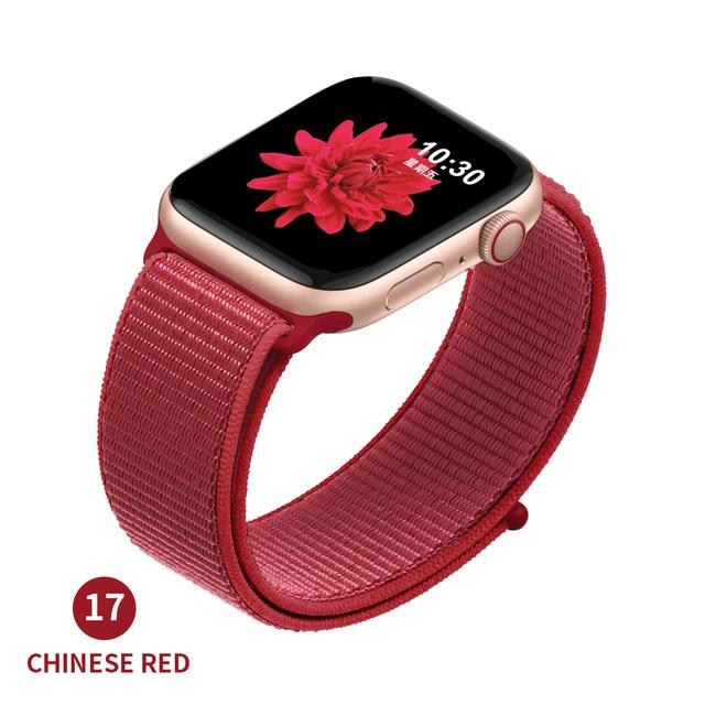 Woven Nylon band strap for apple Series 5 watch band 42mm 44mm 38 mm 40mm sport  nylon bracelet watchband for iwatch 4/3/2/1