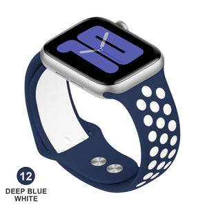 Soft Silicone Replacement Sport Band For Apple Watch 38mm 40mm Series 1 2 3 4 5 42mm 44mm Wrist Bracelet Strap For iWatch Sports