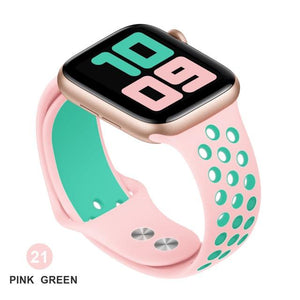 Soft Silicone Replacement Sport Band For Apple Watch 38mm 40mm Series 1 2 3 4 5 42mm 44mm Wrist Bracelet Strap For iWatch Sports