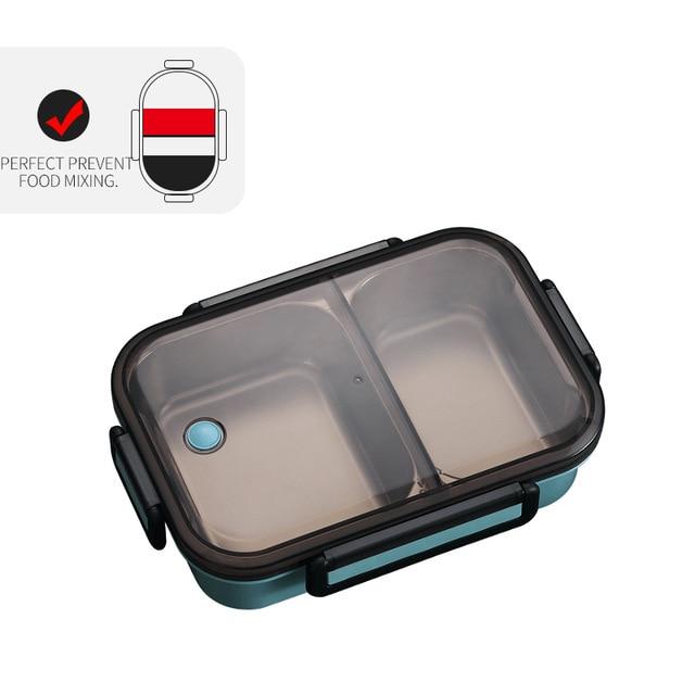 WORTHBUY Japanese Lunch Box With Compartment 304 Stainless Steel Bento Box For Kids School Food Container Leak-proof Food Box