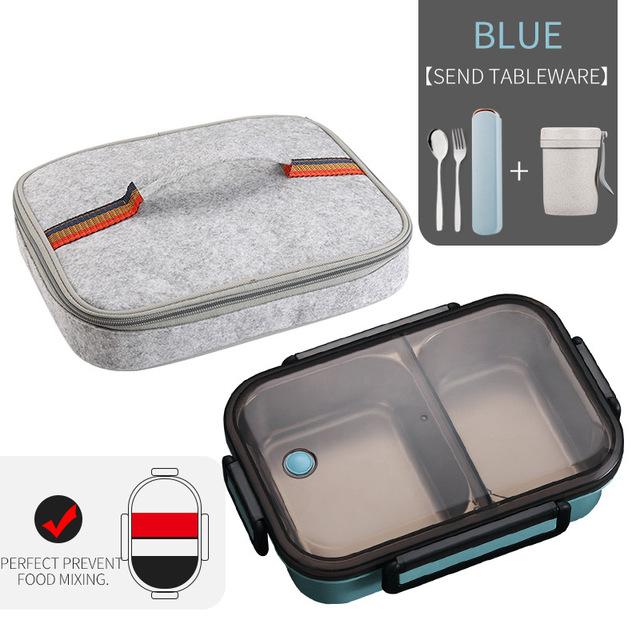 WORTHBUY Japanese Lunch Box With Compartment 304 Stainless Steel Bento Box For Kids School Food Container Leak-proof Food Box