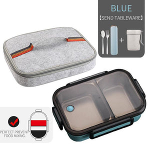 WORTHBUY Japanese Lunch Box With Compartment 304 Stainless Steel Bento Box For Kids School Food Container Leak-proof Food Box