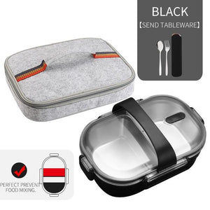 WORTHBUY Japanese Lunch Box With Compartment 304 Stainless Steel Bento Box For Kids School Food Container Leak-proof Food Box