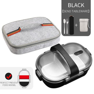 WORTHBUY Japanese Lunch Box With Compartment 304 Stainless Steel Bento Box For Kids School Food Container Leak-proof Food Box