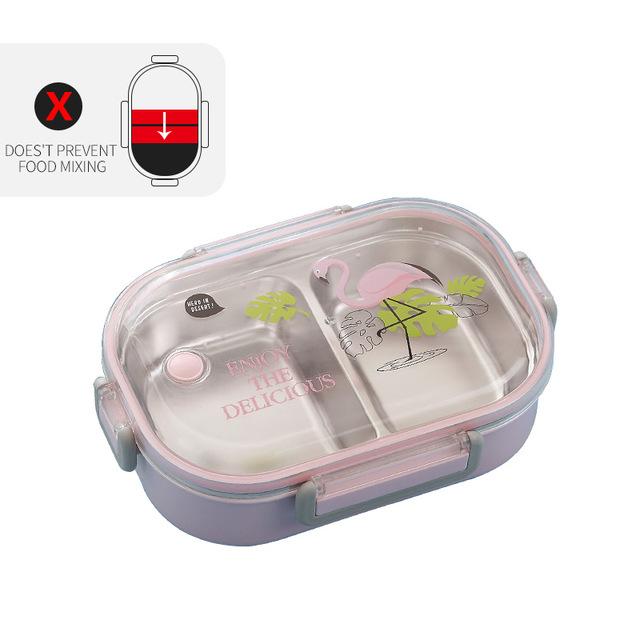 WORTHBUY Japanese Lunch Box With Compartment 304 Stainless Steel Bento Box For Kids School Food Container Leak-proof Food Box